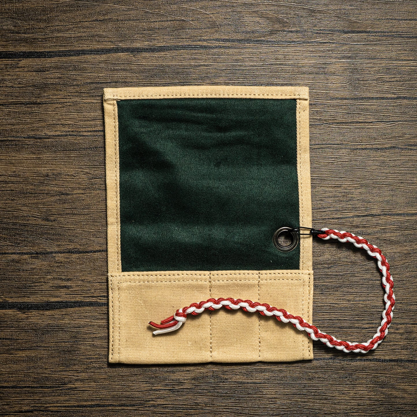 Single waxed canvas roll Khaki