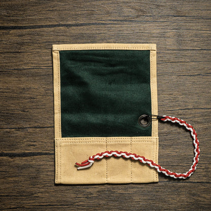 Single waxed canvas roll Khaki