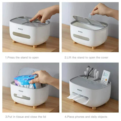 Home.Co - Ecoco Tissue Box & Organizer (Random Color)