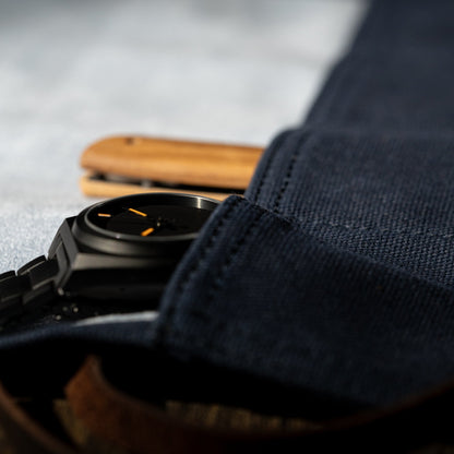 Waxed canvas roll Blue